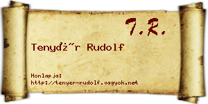 Tenyér Rudolf névjegykártya