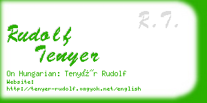 rudolf tenyer business card